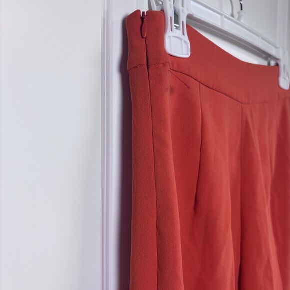 Zara Orange Flare Dress Pants with zipper on one side size XS NWT - Picture 5 of 14